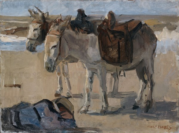 Two Donkeys, 1897-1901. Creator: Isaac Lazerus Israels.