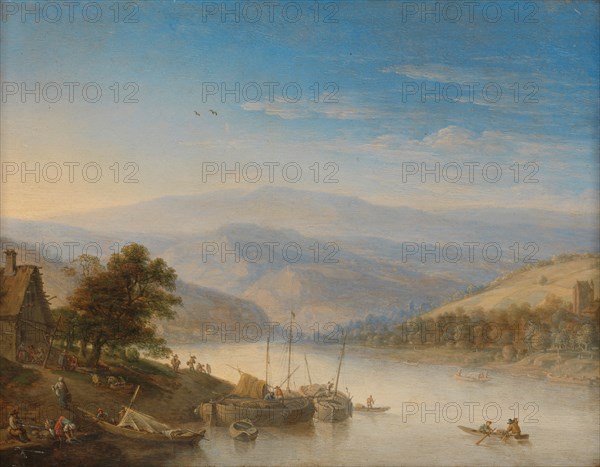 View of the Rhine River near Andernach, 1655. Creator: Herman Saftleven the Younger.