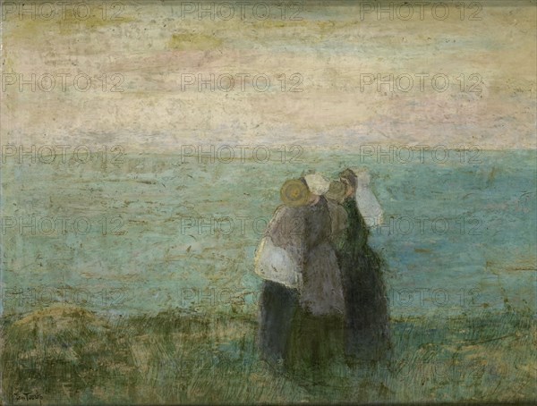 Women by the sea, 1885-1897.  Creator: Jan Toorop.