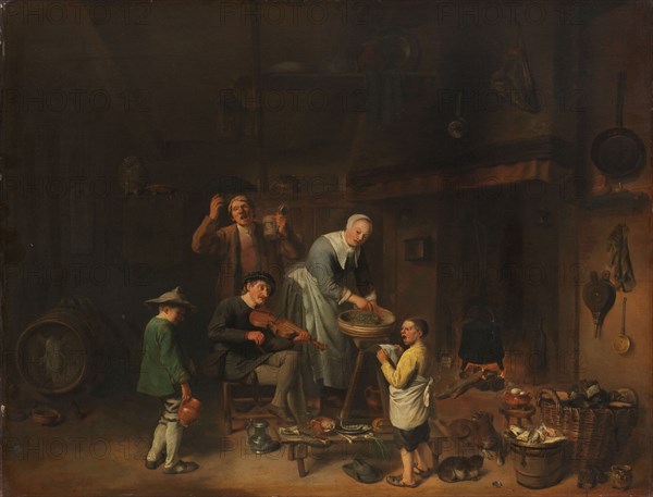 Peasant Family Singing, 1640-1677. Creator: Pieter Jacobsz. Duyfhuijsen.