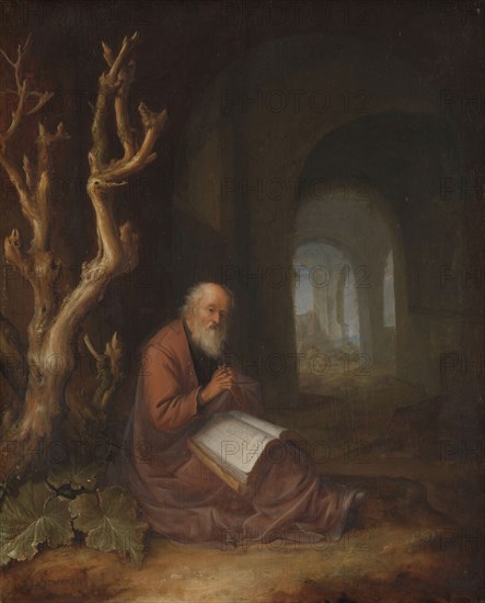 A Hermit Praying in a Ruin, 1650-1668. Creator: Jan Adriaensz. van Staveren.