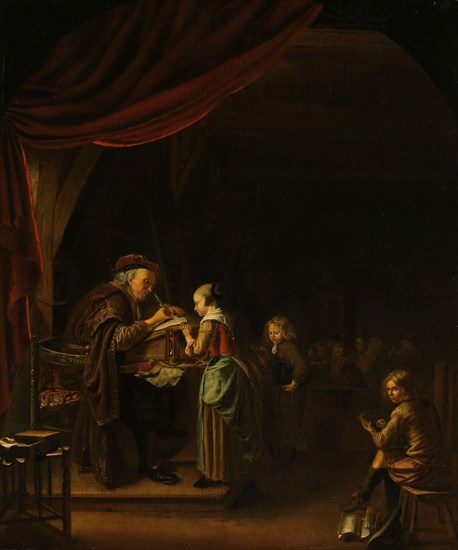 The Schoolmaster, 1650-1750. Creator: Unknown.