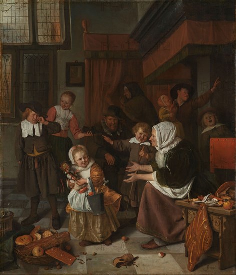 The Feast of St Nicholas, 1665-1668. Creator: Jan Steen.