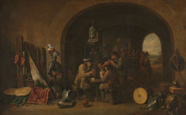 Guardroom, c.1740. Creator: Jacques Ignatius de Roore.