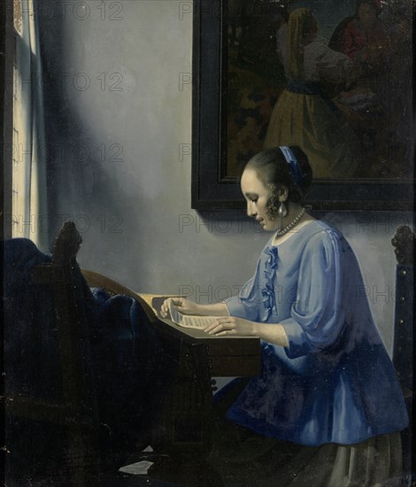 Woman reading music, 1935-1940.  Creator: Han van Meegeren.