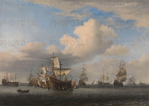 Captured English Ships after the Four Days’ Battle, c.1666. Creator: Willem van de Velde the Younger.