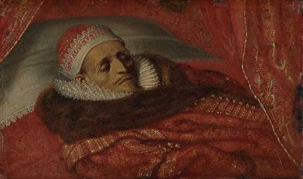 Stadtholder Prince Maurice Lying in State, c.1625. Creator: Adriaen van de Venne.