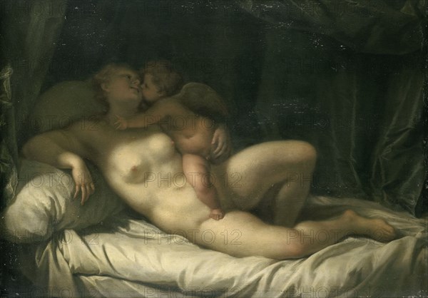 Amor Kissing Venus, 1700-1725. Creator: Unknown.