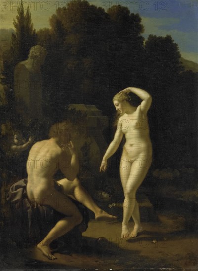 A Nymph Dancing to a Shepherd's Flute, 1718. Creator: Adriaen van der Werff.