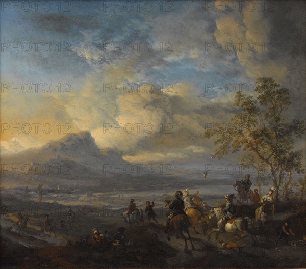 The Falcon Hunt, c.1658-c.1660. Creator: Philips Wouwerman.