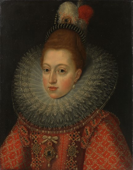 Portrait of Margaret of Austria (1584-1611), Queen of Spain, c.1600. Creator: Unknown.