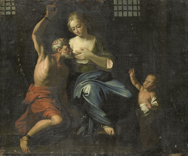 Cimon and Pero (Roman Charity), 1670-1750. Creator: Unknown.