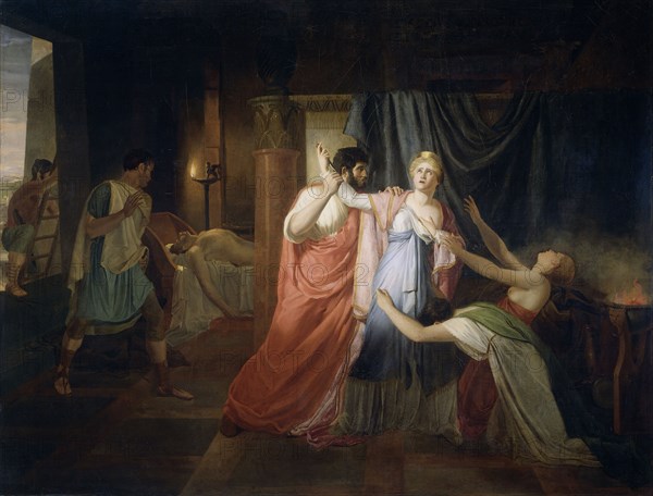 Proculeius Preventing Cleopatra from Stabbing herself, 1810. Creator: Joannes Echarcus Carolus Alberti.