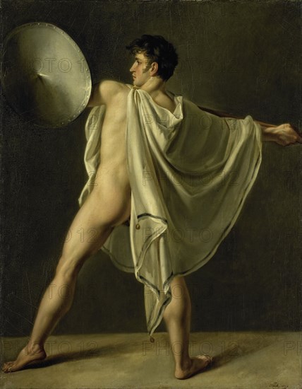 Warrior with Lance and Shield, 1808. Creator: Joannes Echarcus Carolus Alberti.