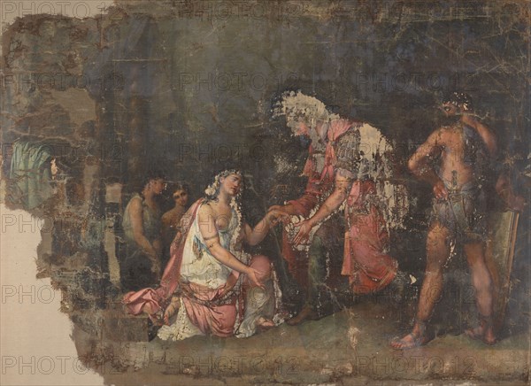 Sophonisbe kneeling before Masinissa, King of Numidia, 1815-1825. Creator: Benjamin Wolf.