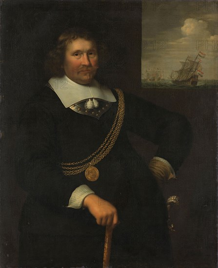 Portrait of Jan Cornelisz Meppel, Lieutenant-Admiral of Holland and West-Friesland, 1661. Creator: Jan Albertsz. Rotius.