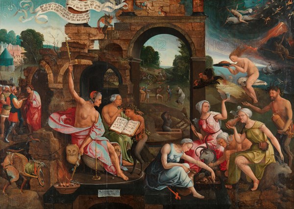 Saul and the Witch of Endor, 1526. Creator: Jacob Cornelisz. van Oostsanen.