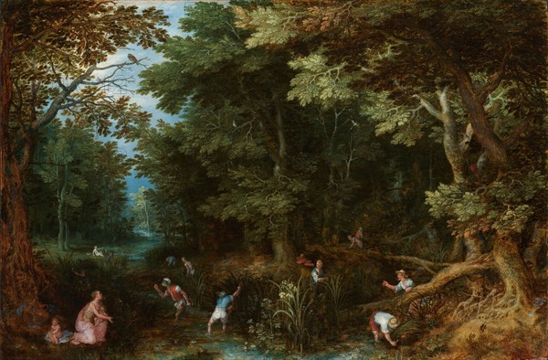 Latona and the Lycian Peasants, c.1605. Creator: Jan Brueghel the Elder.