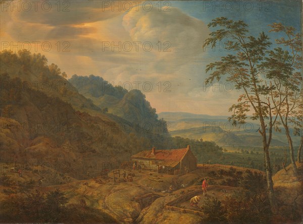 Mountainous Landscape with Farm, 1663. Creator: Herman Saftleven the Younger.