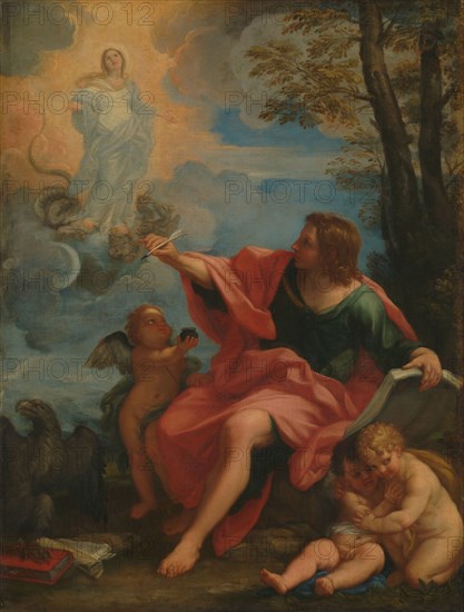 Saint John the Evangelist on Patmos, c.1680-c.1720. Creator: Circle of Carlo Maratta.