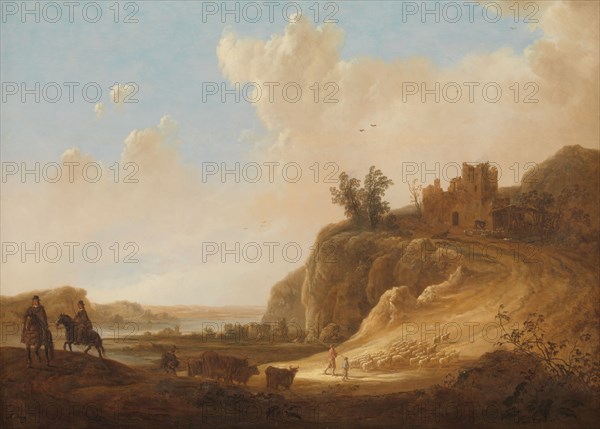 Mountainous Landscape with the Ruins of a Castle, c.1642-c.1645. Creator: Aelbert Cuyp.