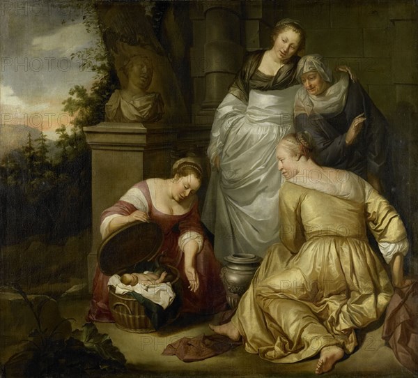 Erichthonius found by the daughters of Cecrops, 1650-1672. Creator: Hendrick Heerschop.