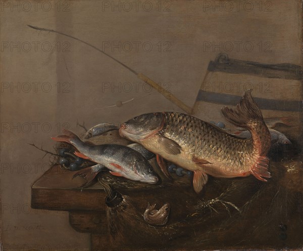 Still life with fish, 1648-1672. Creator: Pieter van Noort.