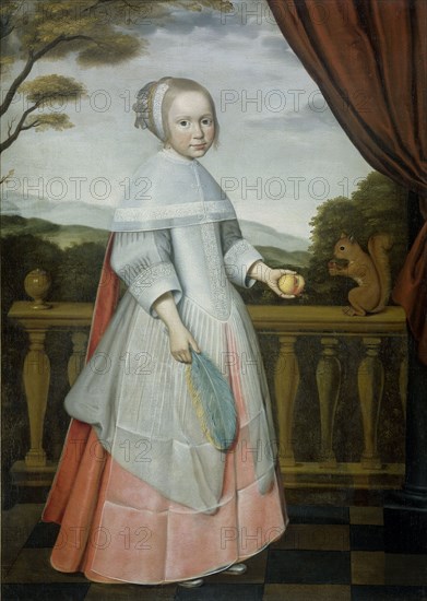 Portrait of Elisabeth van Oosten (1660-1714), as a Child, 1663. Creator: Willem Jansz. Ploy (attributed to).