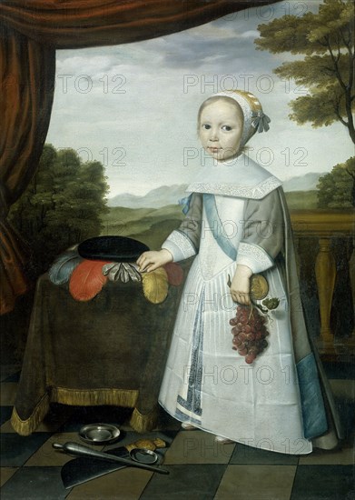 Portrait of Johannes van Rees (1662-1690/91), Half Brother of Elisabeth van Oosten, as a Child, 1663 Creator: Willem Jansz. Ploy (attributed to).