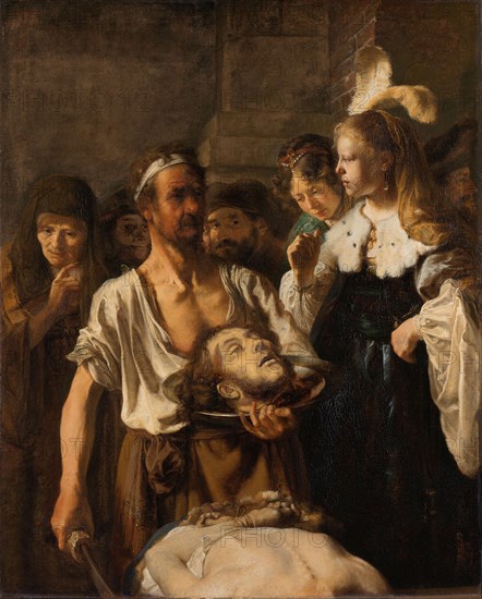 Salome receives the head of John the Baptist, c.1640-c.1645.  Creator: Circle of Rembrandt van Rijn.