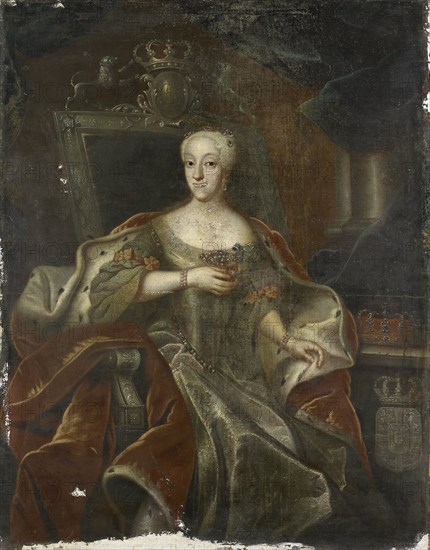 Portrait of Princess Charlotte Amalie, Daughter of Frederick IV, King of Denmark, 1755-1765. Creator: Unknown.