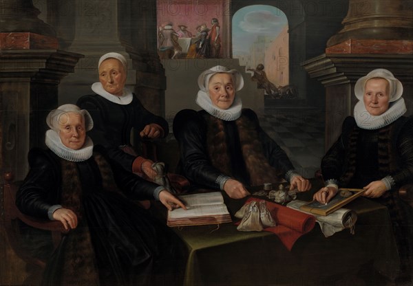 Three Regentesses and the ‘House Mother’ of the Amsterdam Lepers’ Asylum, 1624. Creator: Werner Jacobsz. van den Valckert.