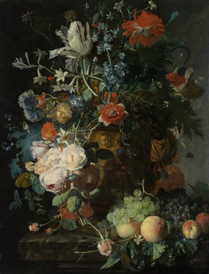 Still Life with Flowers and Fruit, c.1721. Creator: Jan van Huysum.