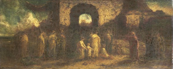 Christ blessing the children, 1870-1886. Creator: Adolphe Monticelli.