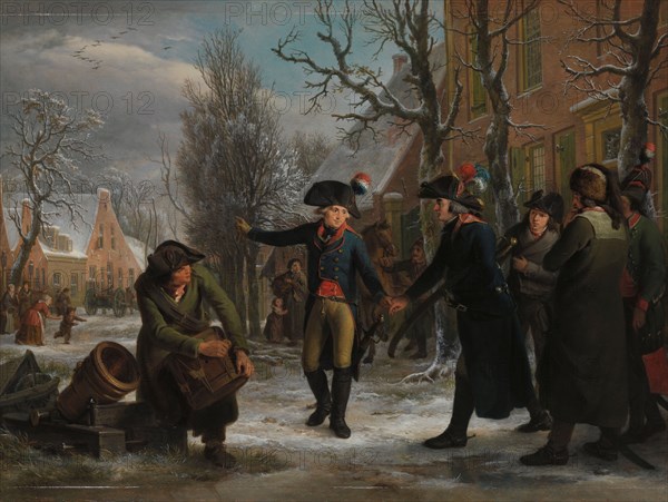 General Daendels Taking Leave of Lieutenant-Colonel Krayenhoff, 1795. Creator: Adriaan De Lelie.