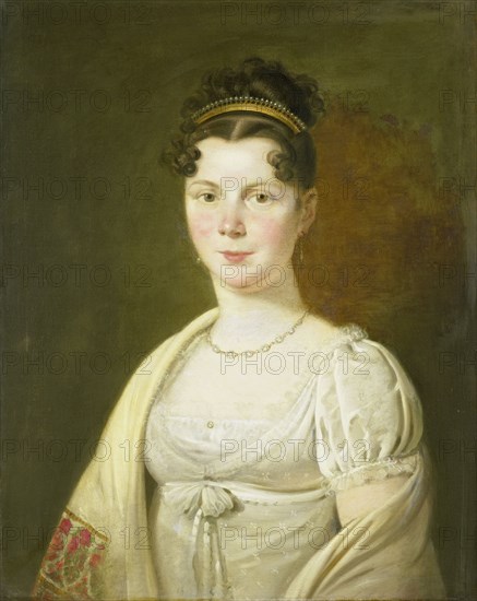 Portrait of Wilhelmina Maria Haack (1786-1857), fourth Wife of Gerrit Verdooren, 1814-1820. Creator: Adriaan De Lelie.