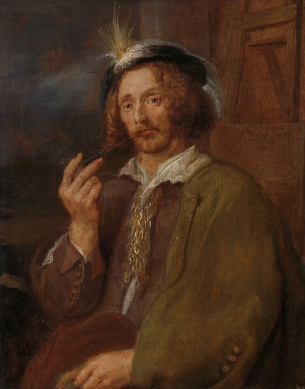 A Painter Smoking a Pipe, 1630-1640. Creator: Unknown.