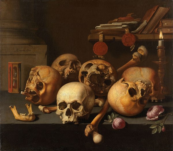 Vanits still life, 1640-1672. Creator: Aelbert Jansz van der Schoor.