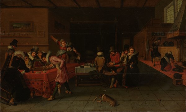 Interior with Gamblers and Drinkers, c.1620-c.1625. Creator: Anon.