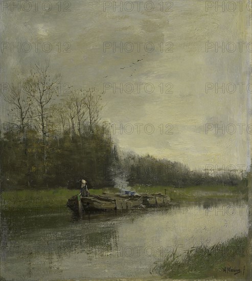 Towing boat, c.1860-c.1888.  Creator: Anton Mauve.
