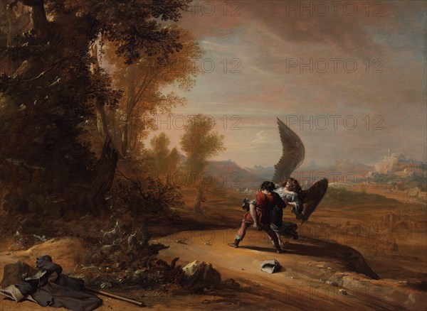 Jacob Wrestling with the Angel, 1639. Creator: Bartholomeus Breenbergh.