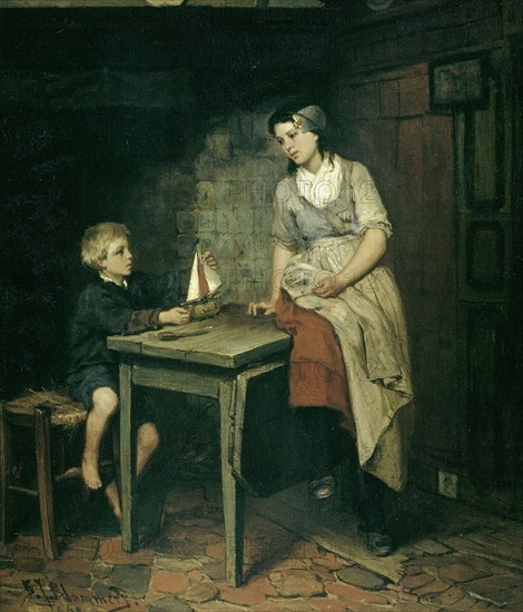 The Fisherman's Children, 1868. Creator: Bernardus Johannes Blommers.