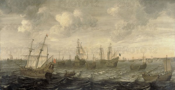 The Dutch Herring Fleet under Sail, 1660-1701. Creator: Cornelis Beelt.