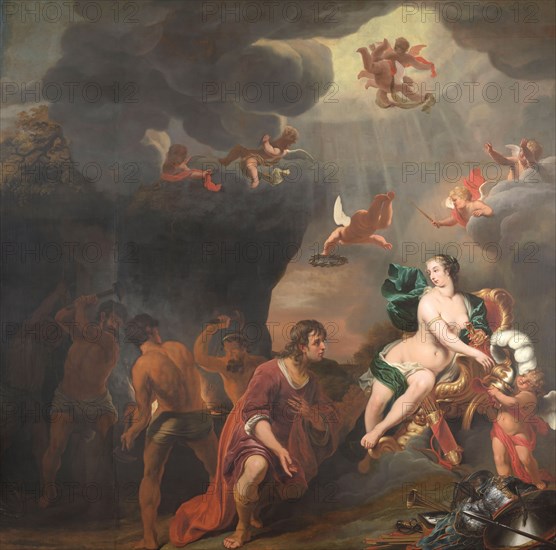 Aeneas Receiving a New Set of Armour from Venus, 1660-1663. Creator: Ferdinand Bol.