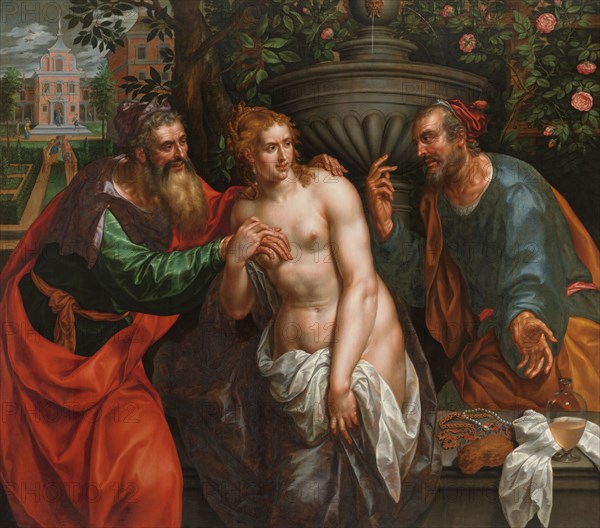 Susanna and the Elders, 1620-1630. Creator: Hendrik de Clerck.