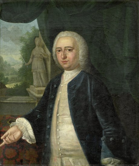 Portrait of Johan Willem Parker, Lord of Saamslag, Geersdijk, Wissekerke, Cats and Soelekerke, Burgo Creator: Jacob Jan Nachenius.