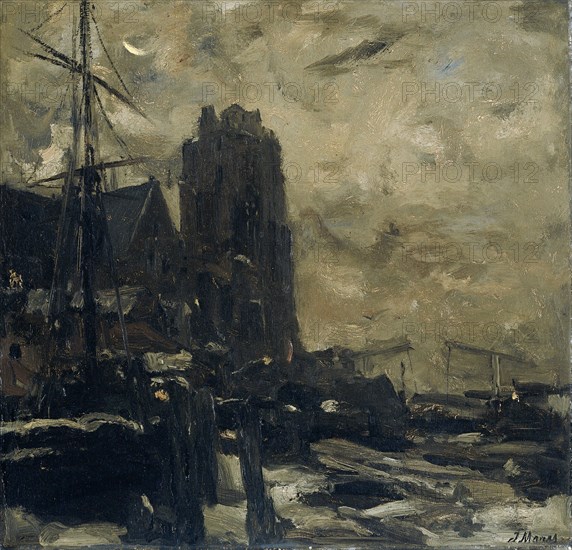 Dordrecht, evening, c.1870-c.1899.  Creator: Jacob Henricus Maris.