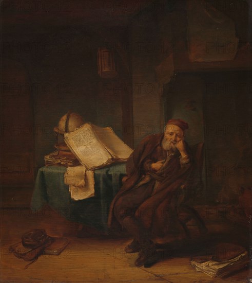 Philosopher in his Study, 1645. Creator: Jacob van Spreeuwen.