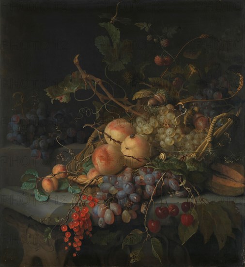 Still Life with Fruit, c.1670-c.1727. Creator: Jacob van Walscapelle.