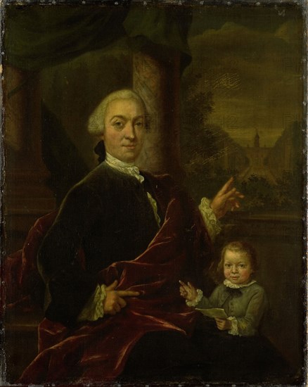 Family Portrait of Jan van de Poll, Banker and Burgomaster of Amsterdam with his young Son Harman, 1 Creator: Jan Maurits Quinkhard.